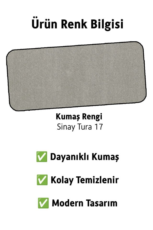Elegant Puf (Buz Gri)