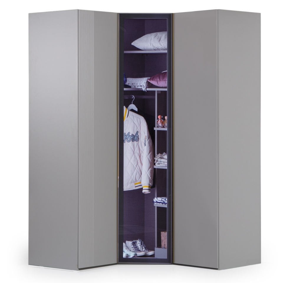 Puzzle Elegant 3 Kapılı Köşe Dolap 803