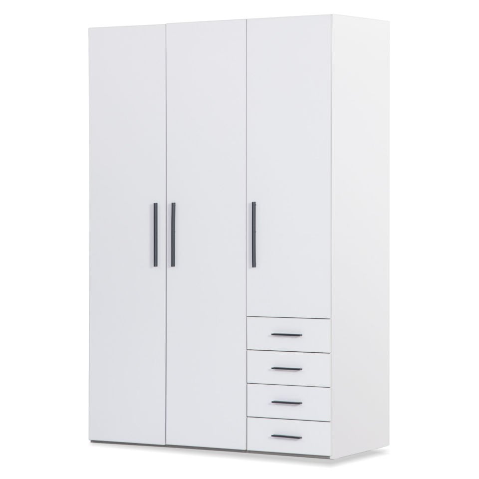 Puzzle Atlas White 3 Kapılı Dolap 306