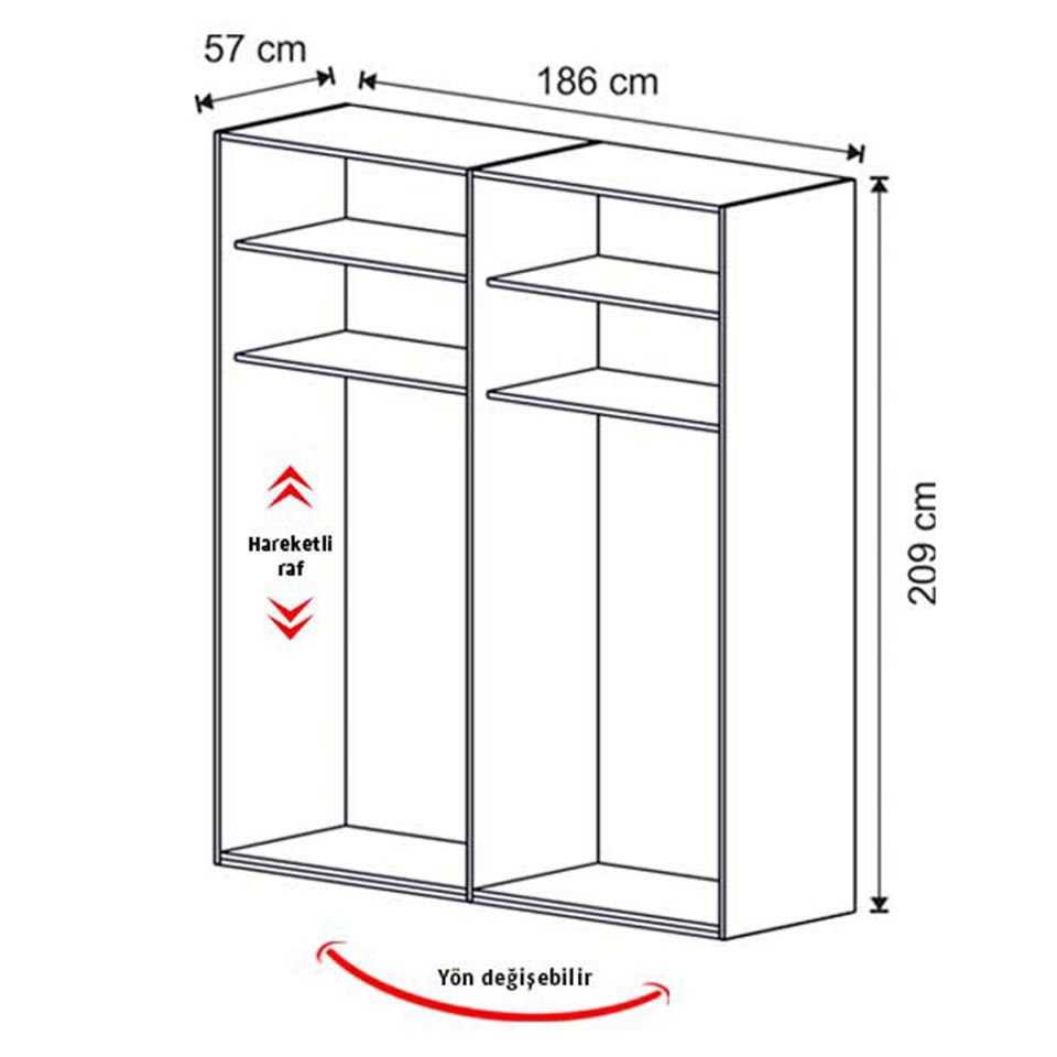 Puzzle Aura 4 Kapılı Dolap 401