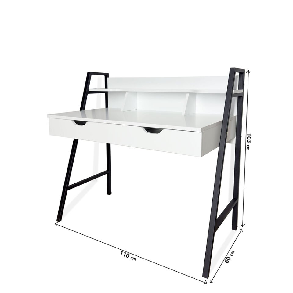 Cross Çalışma Masası (Beyaz + Siyah)