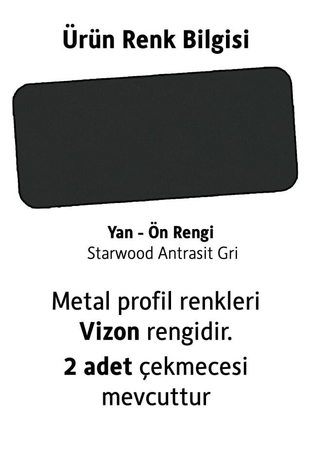 Cross Çalışma Masası (Antrasit Gri)