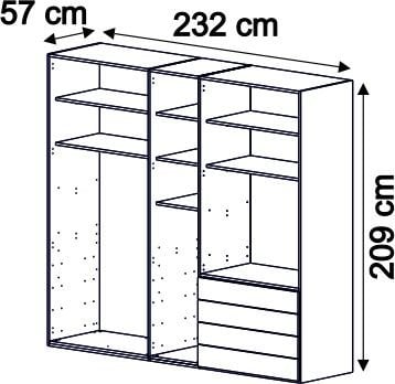 Puzzle Aura 5 Kapılı Dolap 513