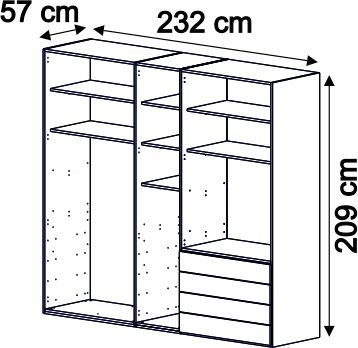 Puzzle Aura 5 Kapılı Dolap 513
