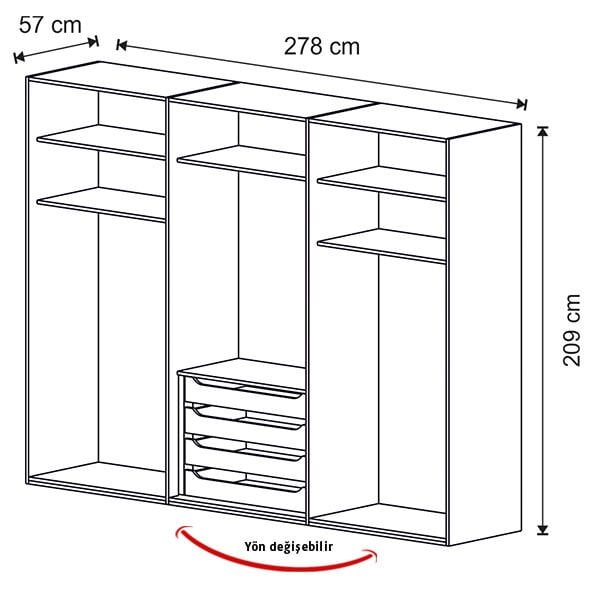 Puzzle Helen 6 Kapılı Dolap 609