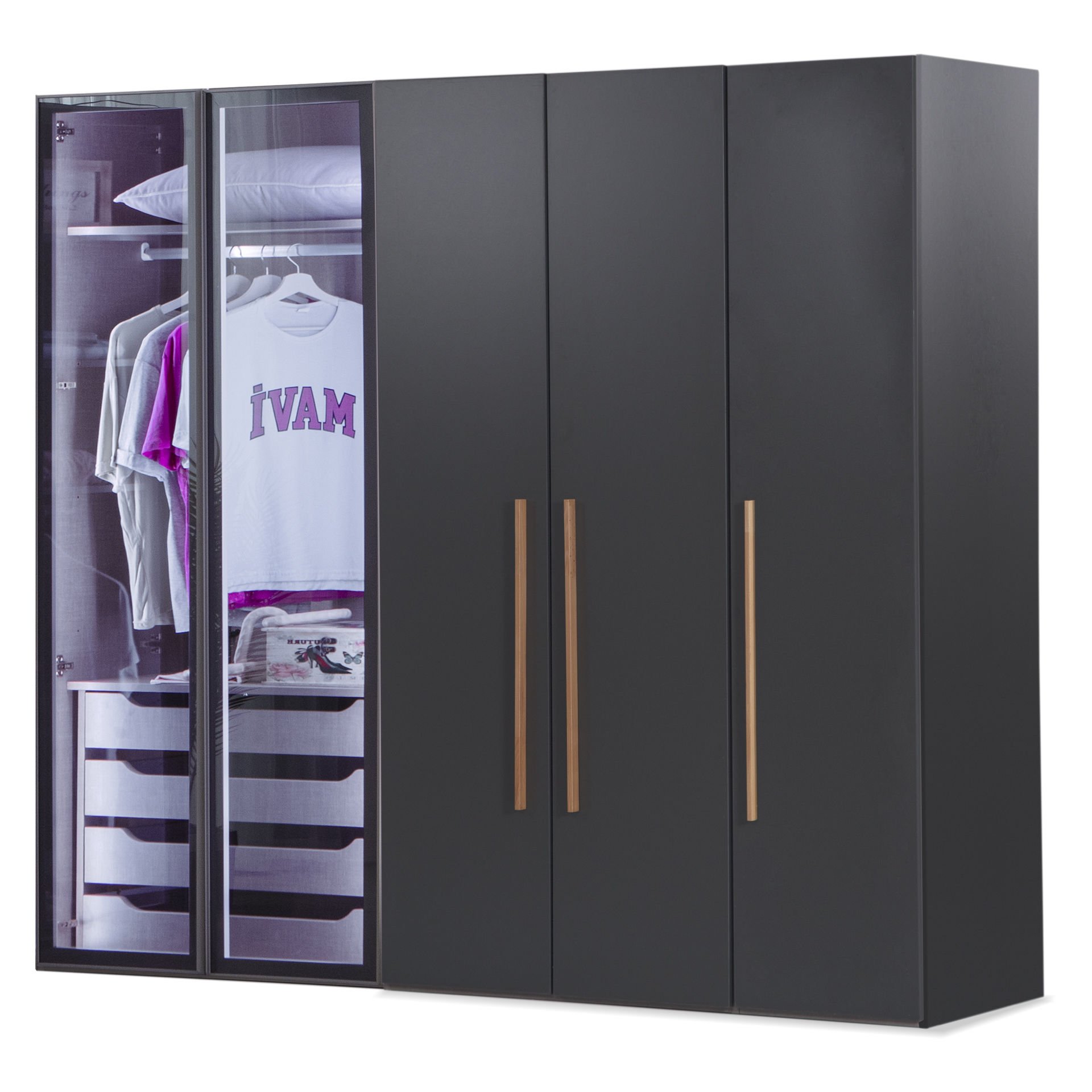 Puzzle Loft 5 Kapılı Dolap 507 | Benimodam