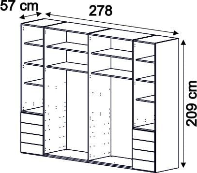 Puzzle Torino 6 Kapılı Dolap 636