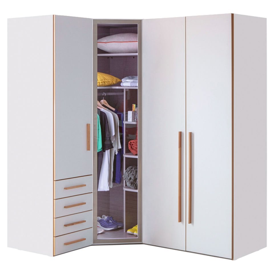 Puzzle Retro 4 Kapılı Köşe Dolap 842