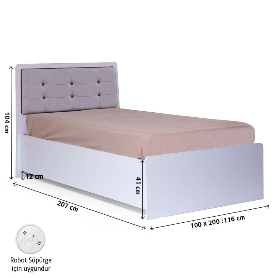 Retro Bazalı Karyola 100 x 200