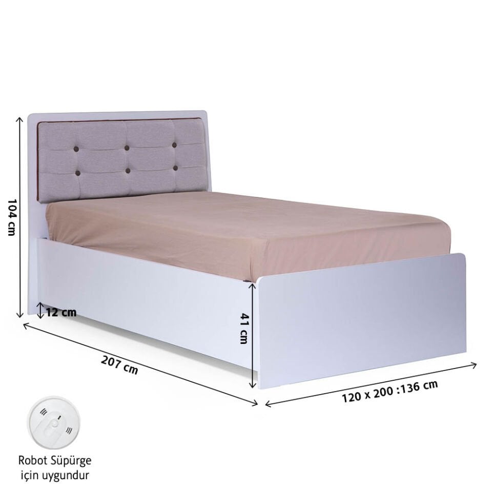 Retro Bazalı Karyola 120 x 200