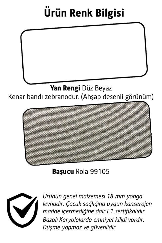 Retro Bazalı Karyola 120 x 200