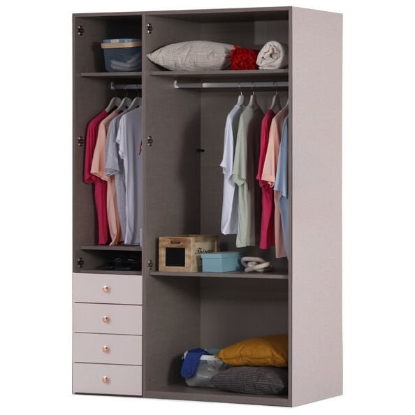 Puzzle Rose 3 Kapılı Dolap 306