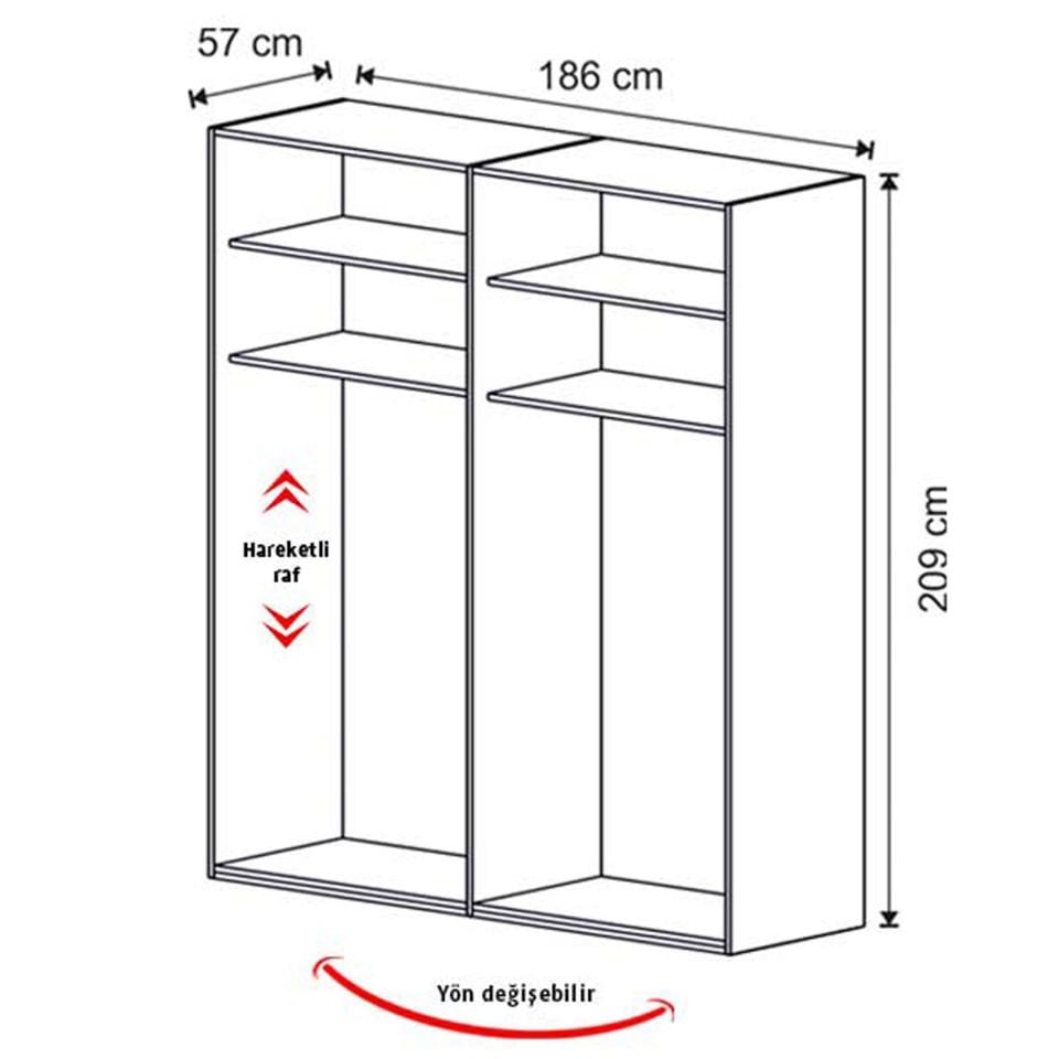 Puzzle Torino 4 Kapılı Dolap 404