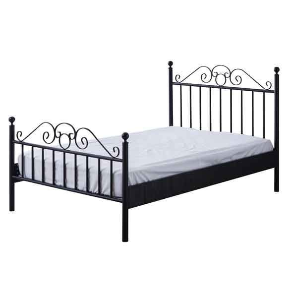 T.Ü. Ferforje Karyola 120 x 200 (Siyah)