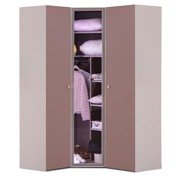 Puzzle Rose 3 Kapılı Köşe Dolap 803