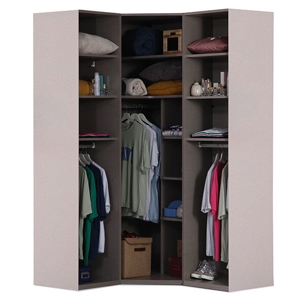 Puzzle Rose 3 Kapılı Köşe Dolap 803