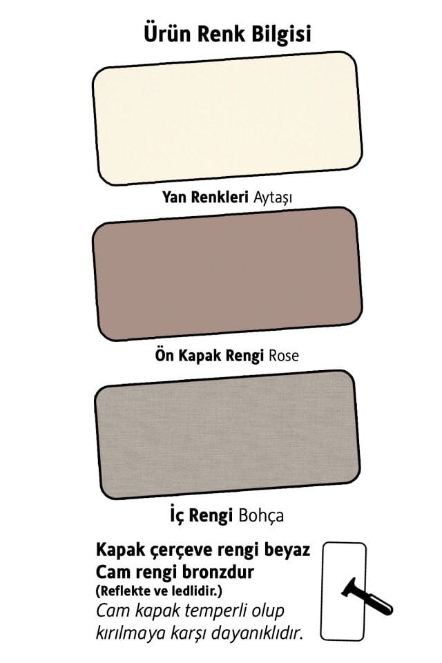 Puzzle Rose 4 Kapılı Köşe Dolap 835+2K