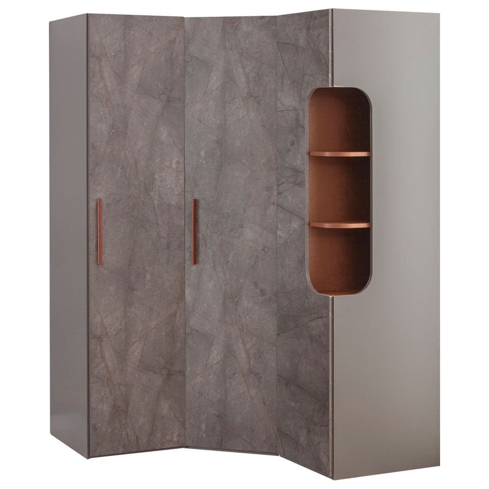 Puzzle Ares 3 Kapılı Köşe Dolap 819 + Sağ Blok