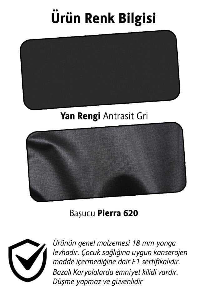 Loft Bazalı Karyola 120 x 200