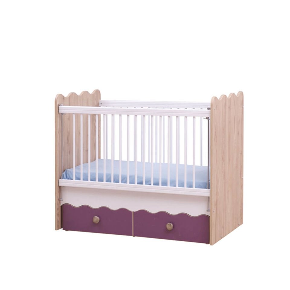 Viola Sallanır Bebe Karyolası 60 x 120 (Düz Beyaz)