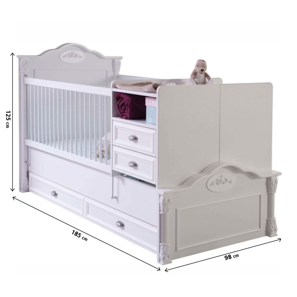 Helen Büyüyen Bebe Karyolası 80 x 180