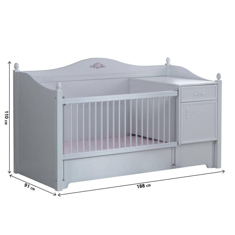 Isabella Büyüyen Bebe Karyolası 80 x 180