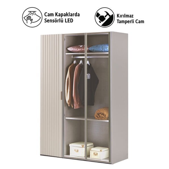 Puzzle Pera 3 Kapılı Dolap 304