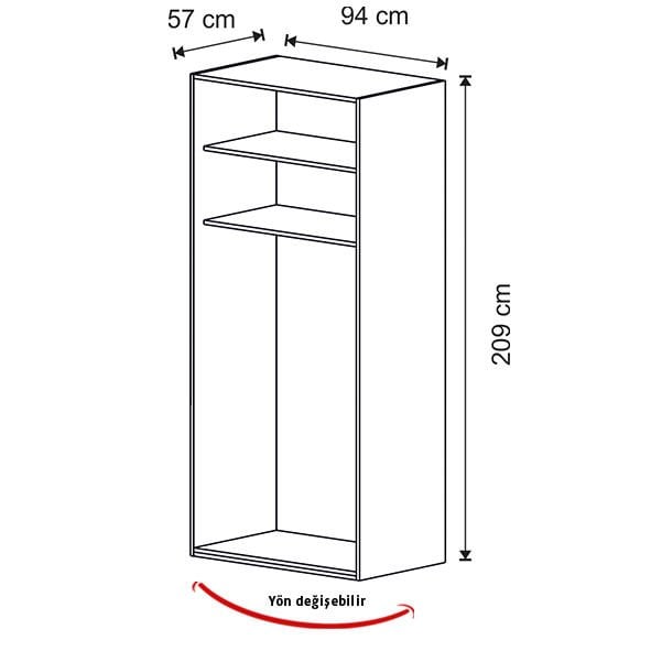 Puzzle Elegant 2 Kapılı Dolap 201