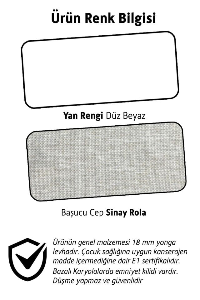 My House Bazalı Karyola 90 x 200