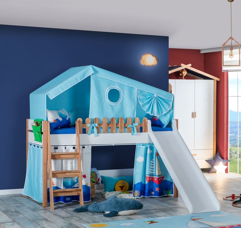 My House Ev Çadır ve Perde (Mavi)