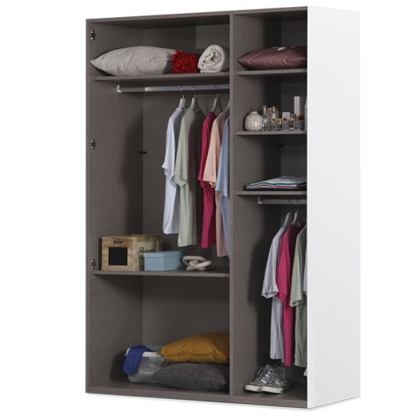 Puzzle Atlas White 3 Kapılı Dolap 303