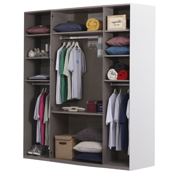 Puzzle Atlas White 4 Kapılı Dolap 434