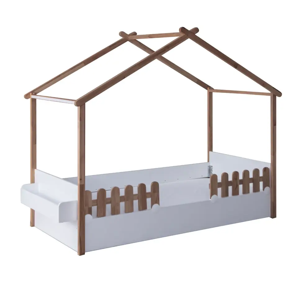 My House New Ahşap Ev Karyola 90 x 200 Montessori