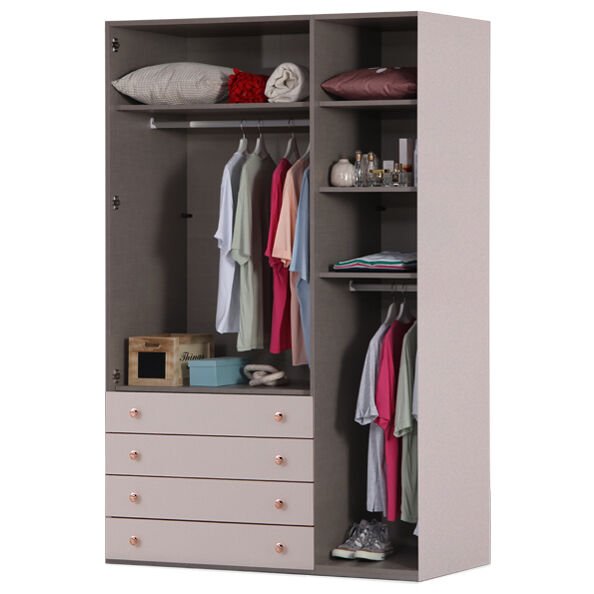 Puzzle Rose 3 Kapılı Dolap 313