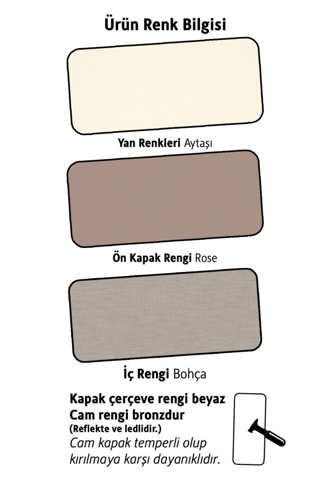 Puzzle Rose 3 Kapılı Dolap 313