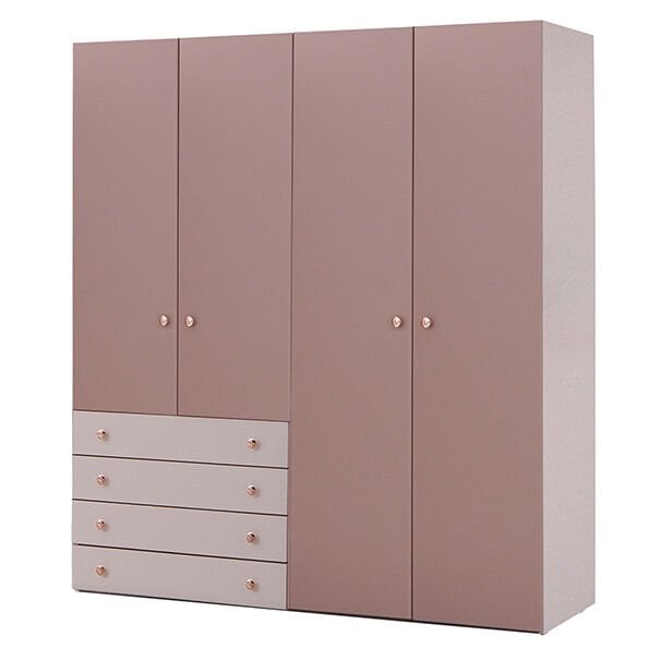 Puzzle Rose 4 Kapılı Dolap 406