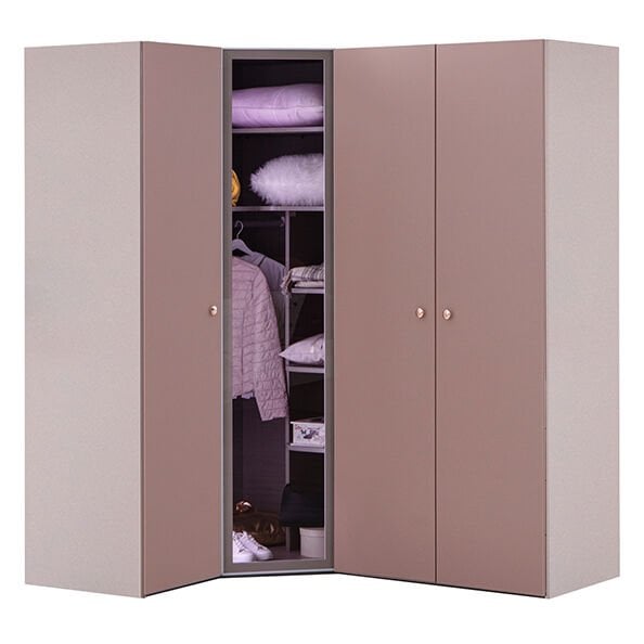 Puzzle Rose 4 Kapılı Köşe Dolap 832