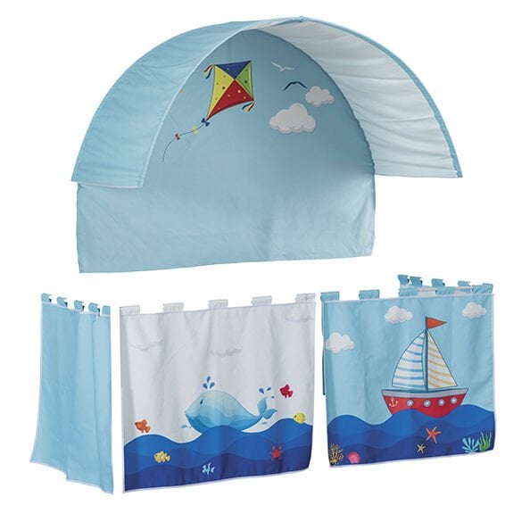 My House Yay Çadır ve Perde (Mavi)