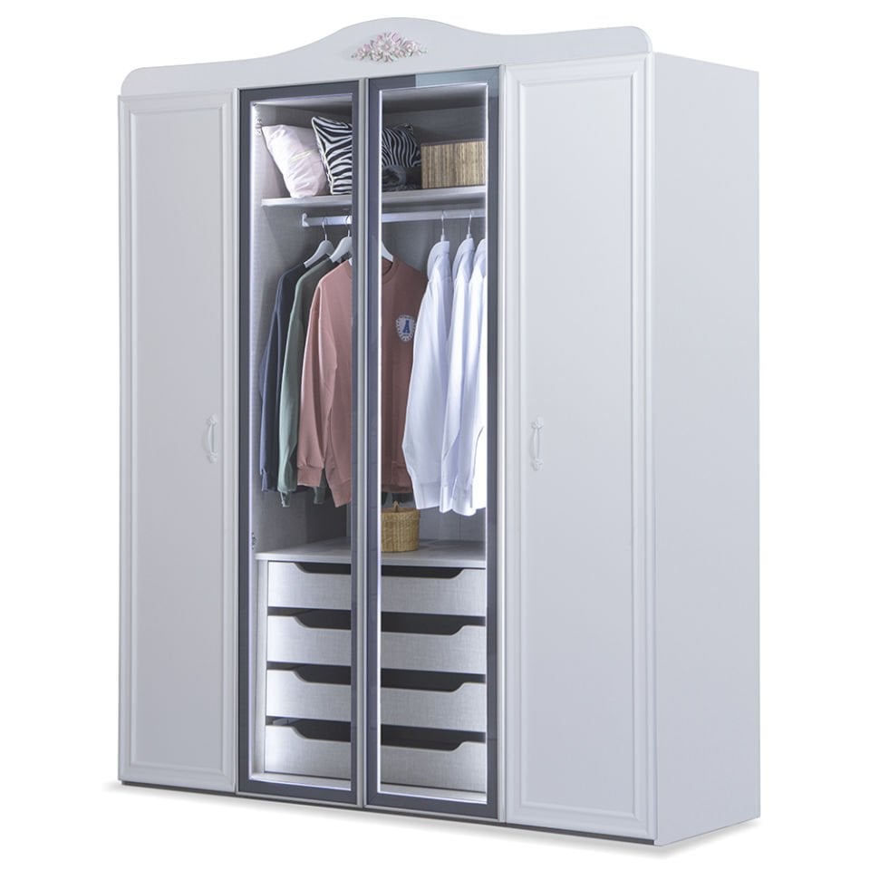 Puzzle Isabella 4 Kapılı Dolap 434 + 2K İç Çekmece