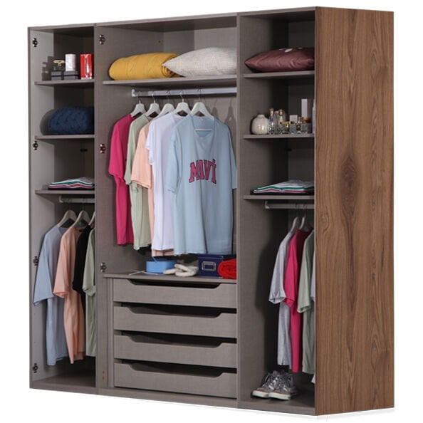 Puzzle Atlas 4 Kapılı Dolap 434 + 2K İç Çekmece