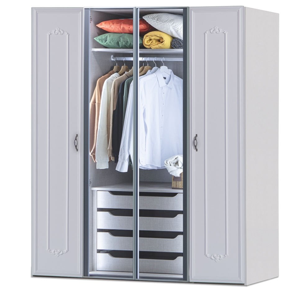 Puzzle Helen 4 Kapılı Dolap 434 + 2K İç Çekmece