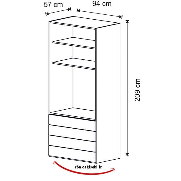 Puzzle Loft 2 Kapılı Dolap 207