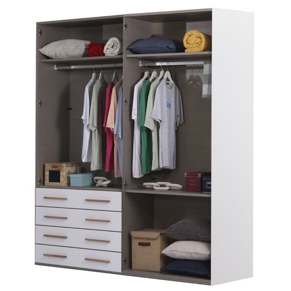 Puzzle Retro 4 Kapılı Dolap 406