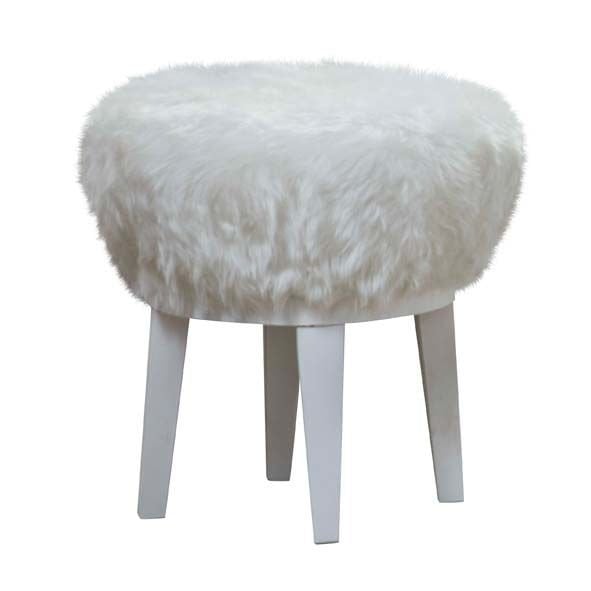 Peluş Puf (Beyaz)