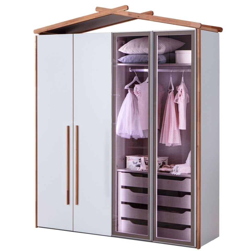 Puzzle My House 4 Kapılı Dolap 404 + 2K İç Çekmece