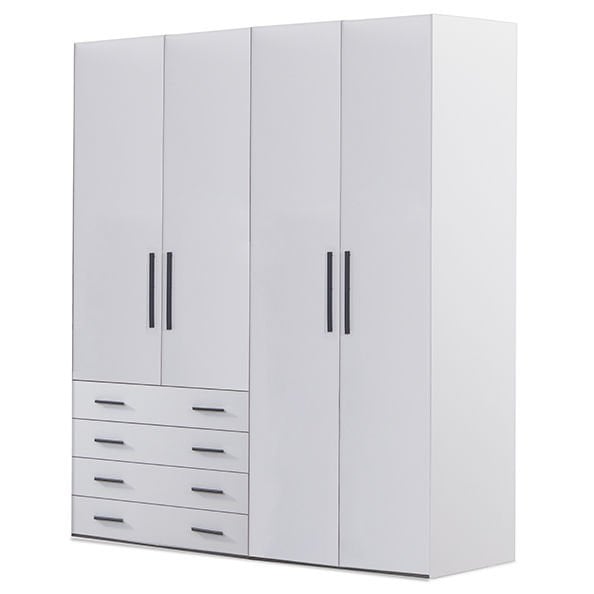 Puzzle Atlas White 4 Kapılı Dolap 406