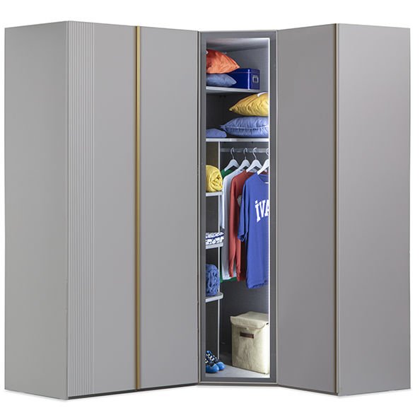 Puzzle Elegant 4 Kapılı Köşe Dolap 832