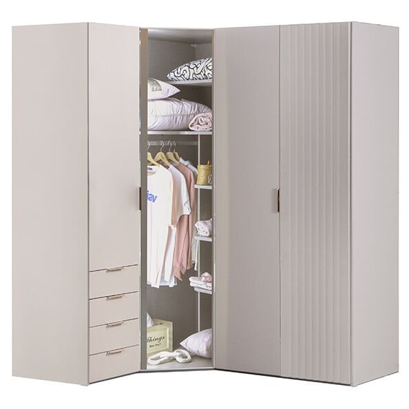 Puzzle Pera 4 Kapılı Köşe Dolap 842