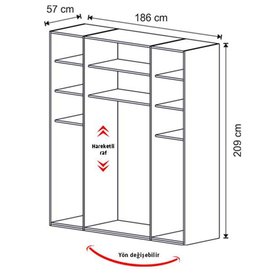 Puzzle Isabella 4 Kapılı Dolap 434
