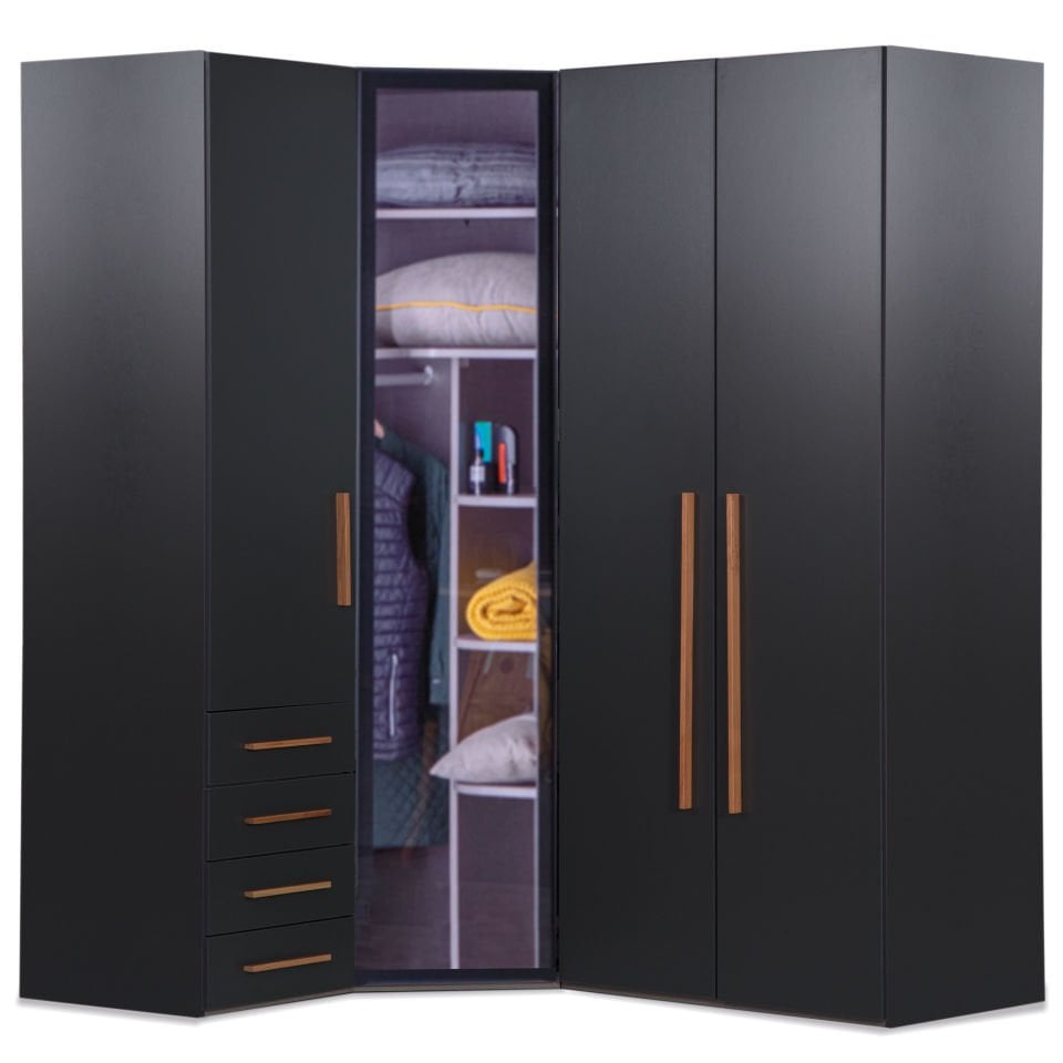 Puzzle Loft 4 Kapılı Köşe Dolap 842